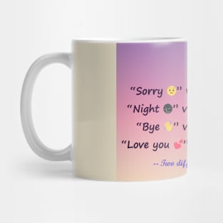 Two different meanings Mug